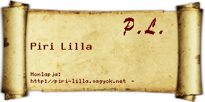 Piri Lilla névjegykártya